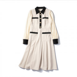 2025 fall new ladies fashion temperament lady style lapel dress